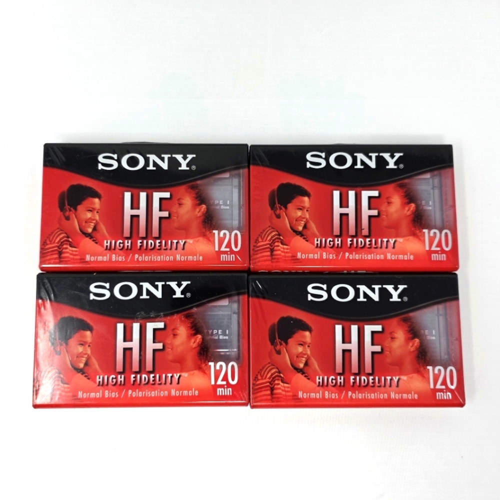 4 Sony HF 120 Normal Bias Audio Cassettes C-120HFL NOS